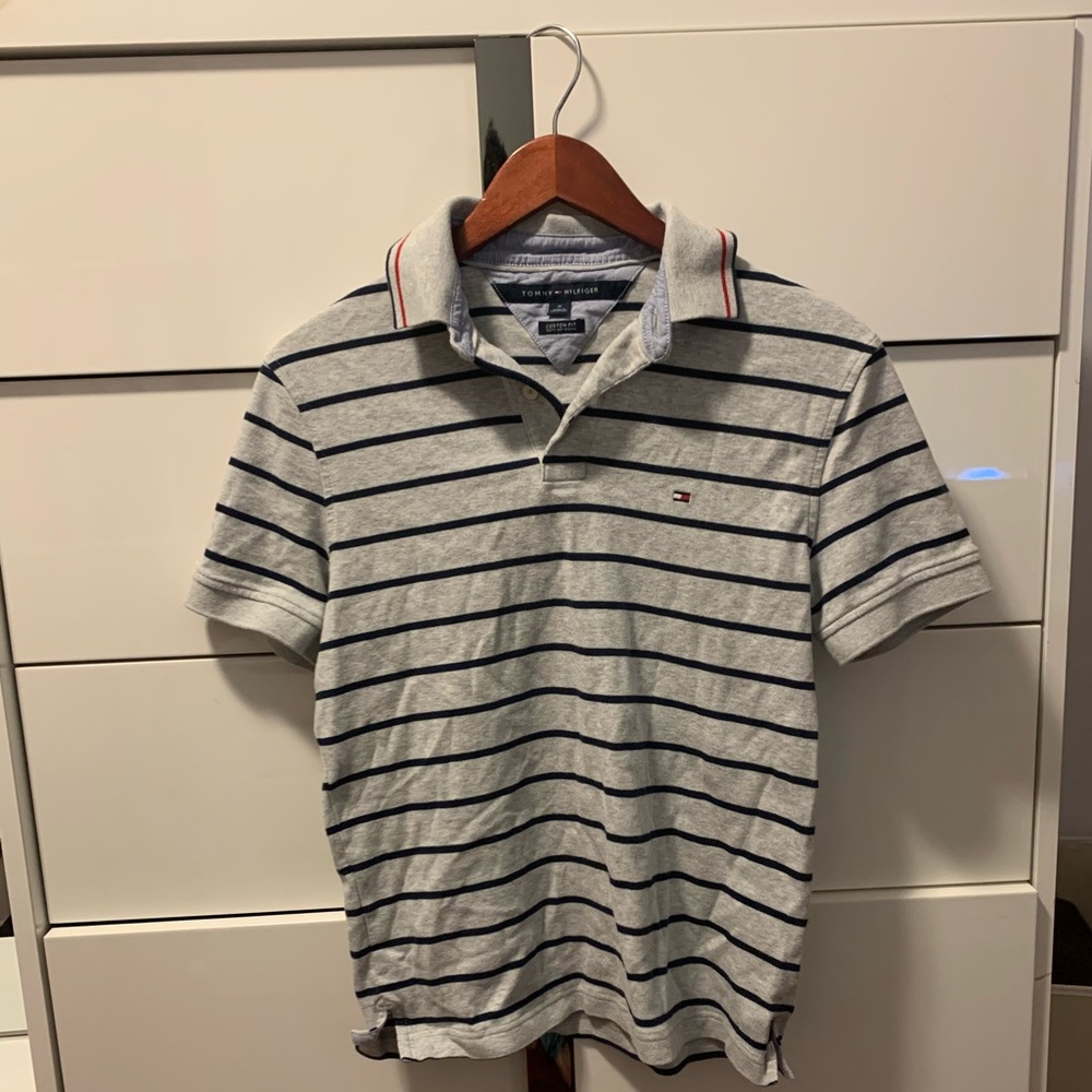 Tommy Hilfiger Striped Polo Collared Shirt